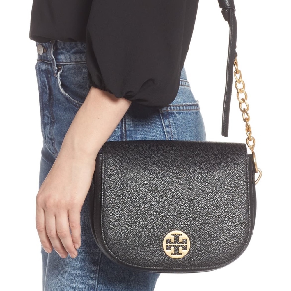 NWT🌸 Tory Burch Everly Leather Flap Saddle Bag - Picture 1 of 7
